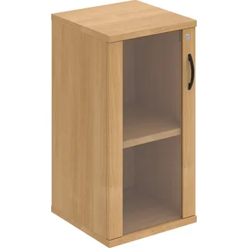 Policová skříň SZ 2 40 02 L – Skříň policová dvéřová 76,8 × 40 cm - Dub , Dub , UCO – černá