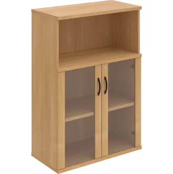 Policová skříň SZ 3 80 05 – Skříň policová dvéřová 115,2 × 80 cm - Dub , Dub , UCO – černá