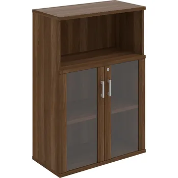 Policová skříň SZ 3 80 05 – Skříň policová dvéřová 115,2 × 80 cm - Ořech , Ořech , USH – hranatá