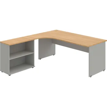 Psací stůl GE 1800 H P – Sestava pravá 180 cm - Dub , Šedá