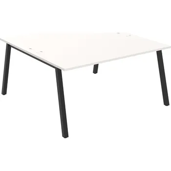 Psací stůl USD A 1600 – Stůl pracovní 160 × 160 cm - Bílá , Černý kov