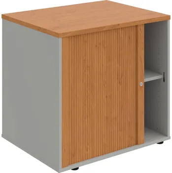 SPRZ 80 60 L N – Skříňka ke stolu, roletová, levá, š. 80 cm, léta napříč - Olše , Šedá , Olše