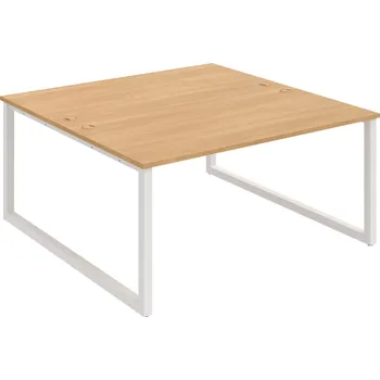 Psací stůl USD O 1600 – Stůl pracovní 160 × 160 cm - Dub , Bílý kov