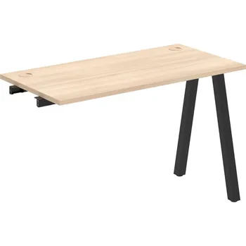 Psací stůl UE A 1200 R – Stůl pracovní délky 120 cm, hl. 60 cm, k řetězení - Akát , Černý kov