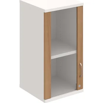 Policová skříň SZ 2 40 02 L H – Skříň policová dvéřová 76,8 × 40 cm - Višeň , Bílá , USN – Hobis