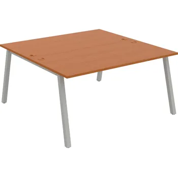 Psací stůl USD A 1600 – Stůl pracovní 160 × 160 cm - Třešeň , Šedý kov