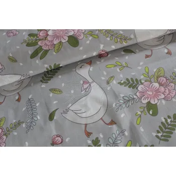 Husy na šedé - bavlněné plátno, šíře 160cm