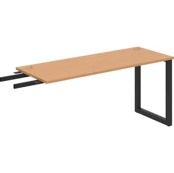 Psací stůl UE O 1600 RU – Stůl pracovní délky 160 cm, hl. 60 cm, k řetězení - Buk , Černý kov