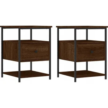 Noční stolek Dřevěný noční stolek 40x42x56 cm, hnědý