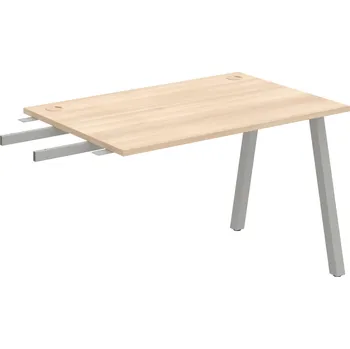 Psací stůl US A 1200 RU – Stůl pracovní délky 120 cm, k řetězení - Akát , Šedý kov