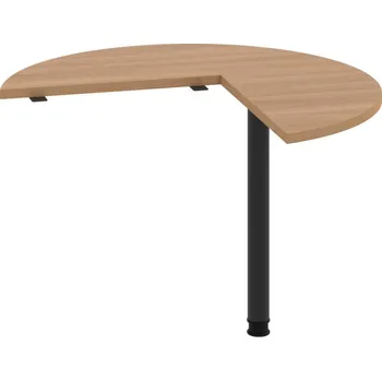 Jednací stůl FP 21 P – Stůl jednací pravý ø 100 cm - Višeň , Černý kov