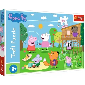 Puzzle Puzzle Prasátko Peppa Zábava v trávě