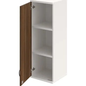 Policová skříň SZ 3 40 01 L H – Skříň policová dvéřová 115,2 × 40 cm - Ořech , Bílá , UCO – černá