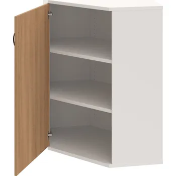 Policová skříň SRV 3 01 L – Skříň vnitřní roh levá 115,2 cm - Višeň , Bílá , UCO – černá