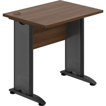 Psací stůl CE 800 – Stůl pracovní rovný 80 cm, hl. 60 cm - Ořech , Ořech , Černý kov