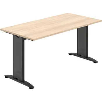 Jednací stůl FJ 1600 – Stůl jednací rovný 160 cm - Akát , Černý kov