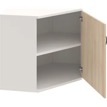 Policová skříň SRV 2 01 P – Skříň vnitřní roh pravá 76,8 cm - Akát , Bílá , UCO – černá