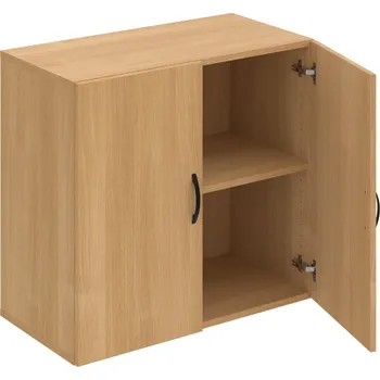 Policová skříň D 2 80 01 – Skříň policová dvéřová 74 × 80 cm - Dub , Dub , UCO – černá