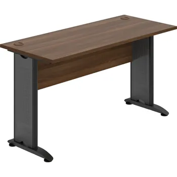 Psací stůl CE 1400 – Stůl pracovní rovný 140 cm, hl. 60 cm - Ořech , Ořech , Černý kov