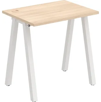 Psací stůl UE A 800 – Stůl pracovní délky 80 cm, hl. 60 cm - Akát , Bílý kov