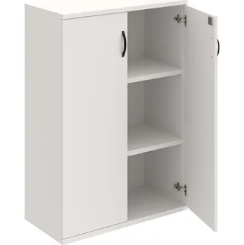 Policová skříň SZ 3 80 01 – Skříň policová dvéřová 115,2 × 80 cm - Bílá , Bílá , UCO – černá