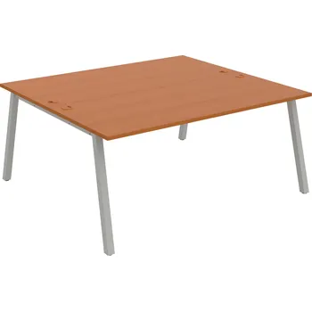 Psací stůl USD A 1800 – Stůl pracovní 180 × 160 cm - Třešeň , Šedý kov