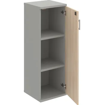 Policová skříň SZ 3 40 01 P – Skříň policová dvéřová 115,2 × 40 cm - Akát , Šedá , USH – hranatá