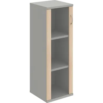 Policová skříň S 3 40 02 L – Skříň policová dvéřová 115,2 × 40 cm - Akát , Šedá , USN – Hobis