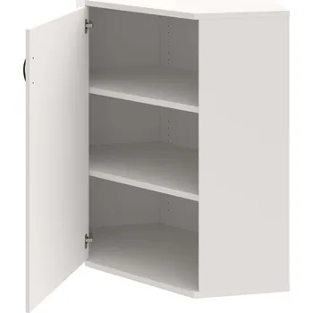 Policová skříň SRV 3 01 L – Skříň vnitřní roh levá 115,2 cm - Bílá , Bílá , UCO – černá