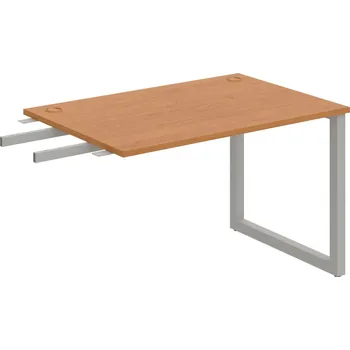 Psací stůl US O 1200 RU – Stůl pracovní délky 120 cm, k řetězení - Olše , Šedý kov