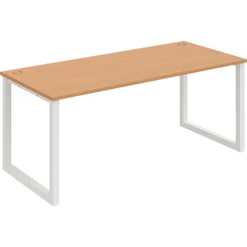 Psací stůl US O 1800 – Stůl pracovní délky 180 cm - Buk , Bílý kov
