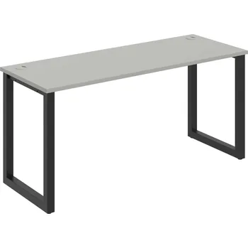 Psací stůl UE O 1600 – Stůl pracovní délky 160 cm, hl. 60 cm - Šedá , Černý kov