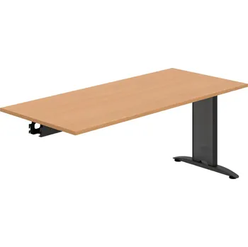 Jednací stůl FJ 1800 R – Stůl jednací řetězící rovný 180 cm - Buk , Černý kov