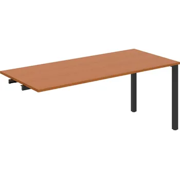 Psací stůl UJ 1800 R – Stůl jednací rovný délky 180 cm, k řetězení - Třešeň , Černý kov