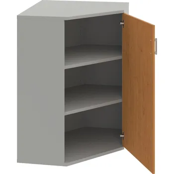 Policová skříň SRV 3 01 P – Skříň vnitřní roh pravá 115,2 cm - Olše , Šedá , USH – hranatá