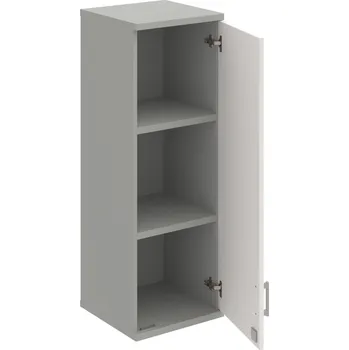Policová skříň SZ 3 40 01 P H – Skříň policová dvéřová 115,2 × 40 cm - Bílá , Šedá , USH – hranatá