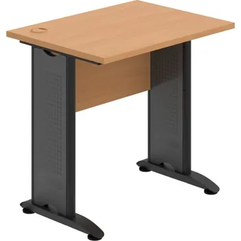 Psací stůl CE 800 – Stůl pracovní rovný 80 cm, hl. 60 cm - Buk , Buk , Černý kov