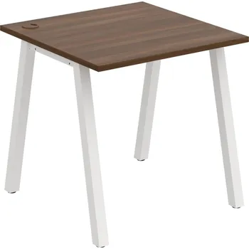 Psací stůl US A 800 – Stůl pracovní délky 80 cm - Ořech , Bílý kov