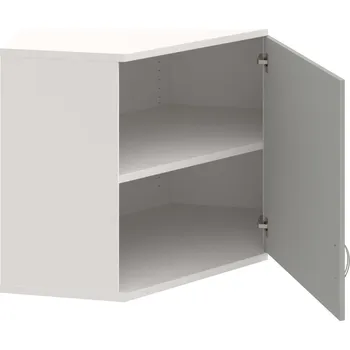 Policová skříň SRV 2 01 P H – Skříň vnitřní roh pravá 76,8 cm - Šedá , Bílá , USN – Hobis
