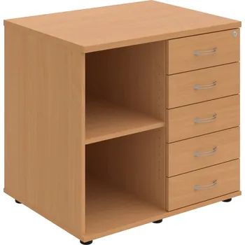 SPKZ 3 80 60 P N – Skříňka ke stolu, pravá, s centrálním zamykáním - Buk , Buk , USN – Hobis