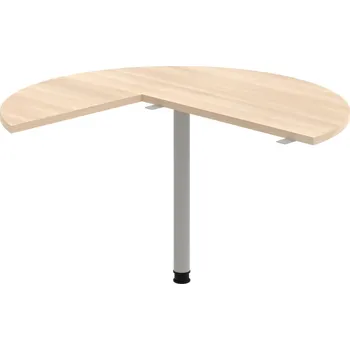 Psací stůl GP 22 P N – Stůl jednací pravý napříč ø 120 cm - Akát , Šedý kov