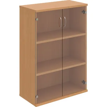 Policová skříň S 3 80 08 – Skříň policová dvéřová 115,2 × 80 cm - Čiré , Buk , USN – Hobis