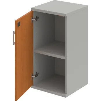 Policová skříň SZ 2 40 01 L – Skříň policová dvéřová 76,8 × 40 cm - Třešeň , Šedá , USH – hranatá