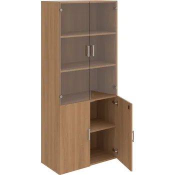 Policová skříň DZ 5 80 09 – Skříň policová dvéřová 185 × 80 cm - Višeň , Višeň , USH – hranatá