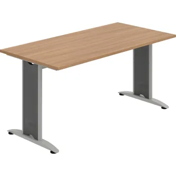 Jednací stůl FJ 1600 – Stůl jednací rovný 160 cm - Višeň , Šedý kov