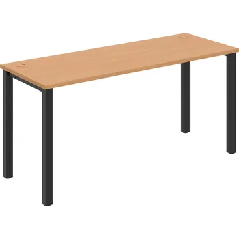 Psací stůl UE 1600 – Stůl pracovní délky 160 cm, hl. 60 cm - Buk , Černý kov