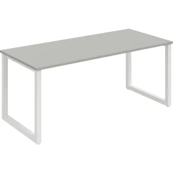 Psací stůl UJ O 1800 – Stůl jednací rovný délky 180 cm - Šedá , Bílý kov