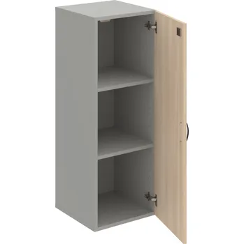 Policová skříň DZ 3 40 01 – Skříň policová dvéřová 111 × 40 cm - Akát , Šedá , UCO – černá