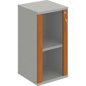 Policová skříň SZ 2 40 02 L – Skříň policová dvéřová 76,8 × 40 cm - Třešeň , Šedá , USN – Hobis