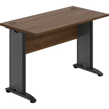 Psací stůl CE 1200 – Stůl pracovní rovný 120 cm, hl. 60 cm - Ořech , Ořech , Černý kov
